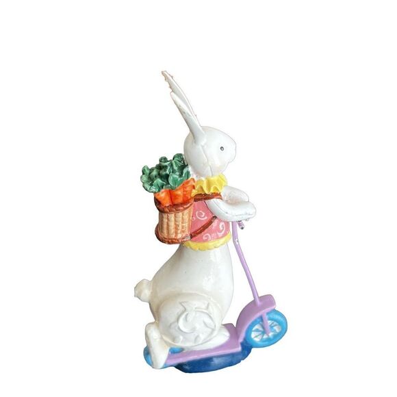 Easter Bunny in scooter toy 4” - Picture 3 of 6